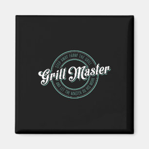 Lustiger BBQ-Grillmaster-Shirt für Männer Magnet