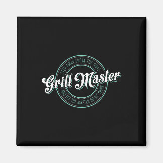 Lustiger BBQ-Grillmaster-Shirt für Männer Magnet