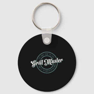 Lustiger BBQ-Grillmaster-Shirt für Männer Schlüsselanhänger