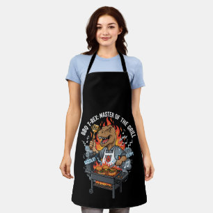 Lustiger BBQ T-Rex Meister des Grills Dinosaurier  Schürze