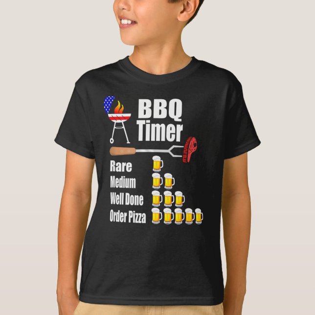 Lustiger BBQ-Timer - Barbecue-Grill-Grill-Geschenk T-Shirt (Vorderseite)