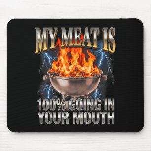 Lustiger BBQ-Witz: Mein Fleisch ist 100 auf dem We Mousepad