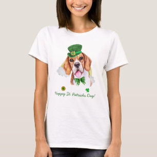 Lustiger Beagle Gold St. Patricks Tag T-Shirt