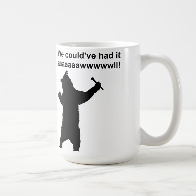 Lustiger Becher Singender Bär Kaffeetasse (Rechts)