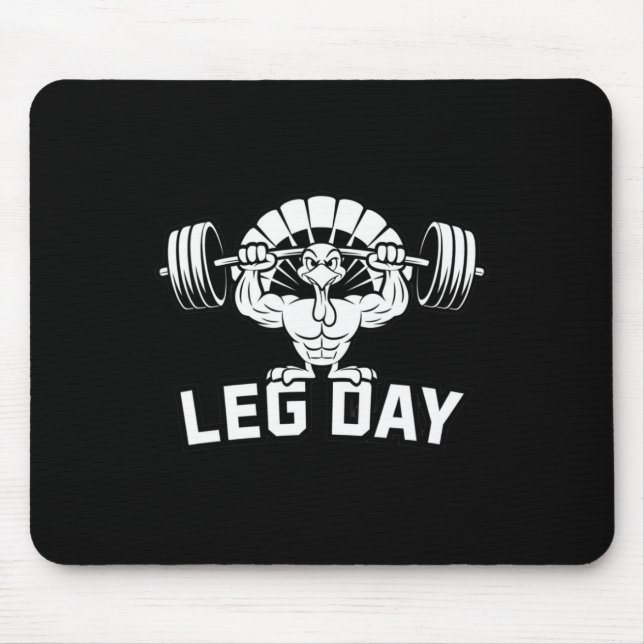 Lustiger Beintag Thanksgiving Truthahn Deadlifting Mousepad (Vorne)