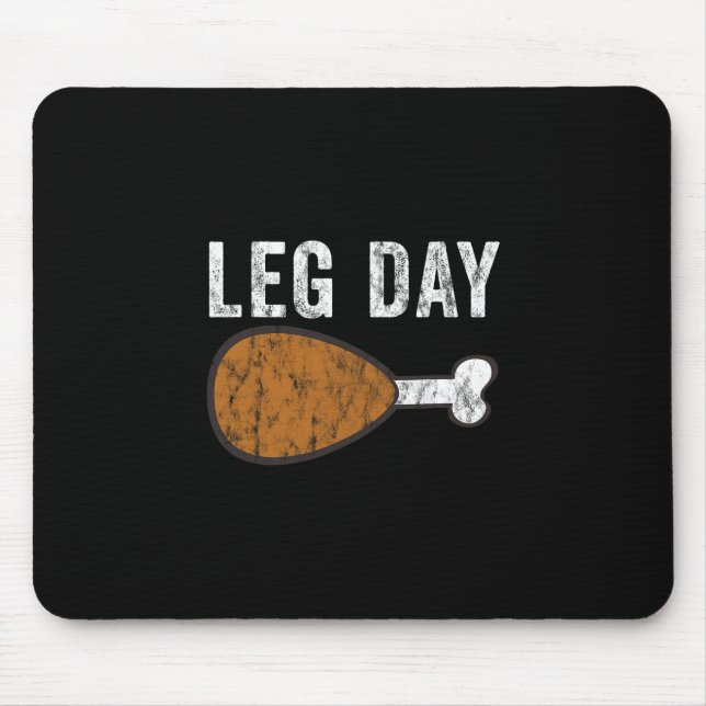 Lustiger Beintag Thanksgiving Truthahn Tag Pyjama  Mousepad (Vorne)