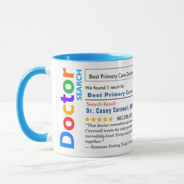 Lustiger benutzerdefinierter bester Arzt Tasse (Links)