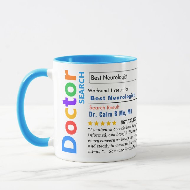Lustiger benutzerdefinierter bester Neurologe Tasse (Links)