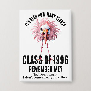 Lustiger benutzerdefinierter Flamingo 30. Schulkla Button