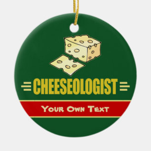 Lustiger benutzerdefinierter Käse Weihnachten Keramikornament