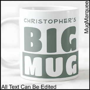 Lustiger benutzerdefinierter Name Text Zwei-Töne-G Jumbo-Tasse