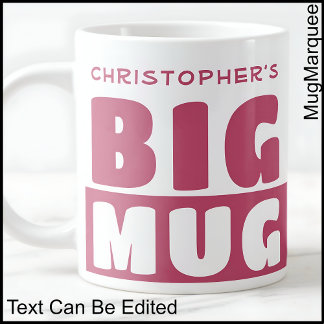 Lustiger benutzerdefinierter Name Text Zweifarbig Jumbo-Tasse