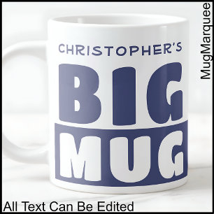 Lustiger benutzerdefinierter Name Text Zweifarbig Jumbo-Tasse