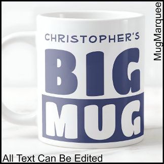 Lustiger benutzerdefinierter Name Text Zweifarbig Jumbo-Tasse