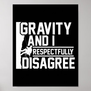 Lustiger Berg Sport Kletterer Felsenkletter Mädche Poster