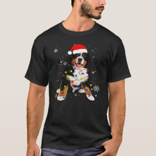 Lustiger Berner Sennenhund leuchtet Weihnachten Ma T-Shirt