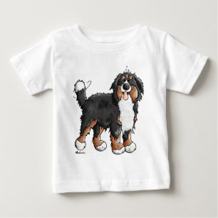 Lustiger Bernese GebirgshundeCartoon Baby T-shirt
