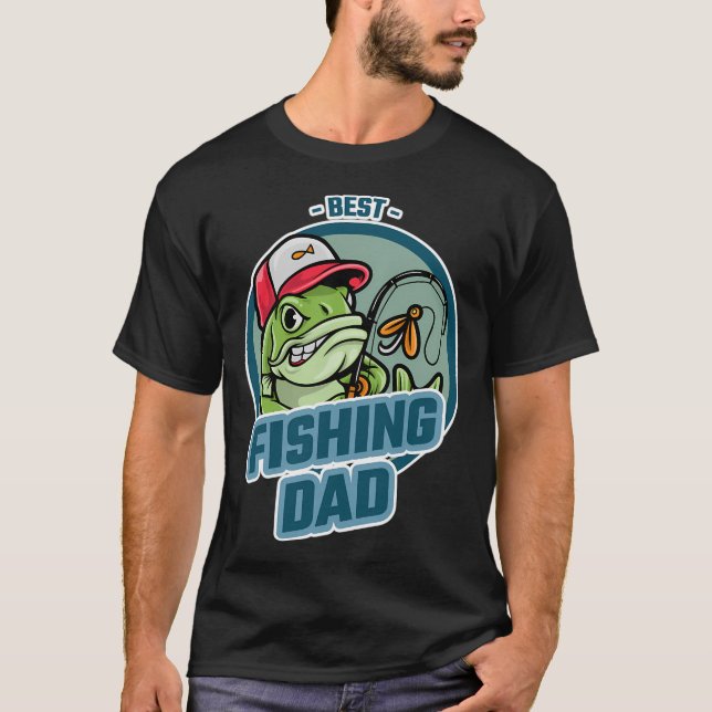 Lustiger bester Angelvater T-Shirt (Vorderseite)