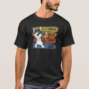 Lustiger bester Dabbing Husky-Vater Dab für Kinder T-Shirt