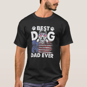 Lustiger bester Hund Papa jemals Husky Amerikanisc T-Shirt