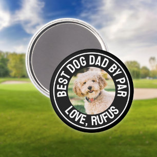Lustiger bester Hund Papa von Par Foto Magnet