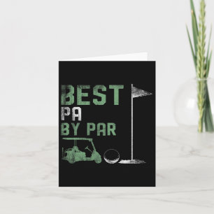 Lustiger bester Papa unter Par zum Vatertag Golf Karte