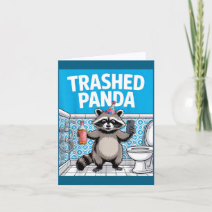 Lustiger betrunkener Panda-Waschbär 1ff512797a7 Karte