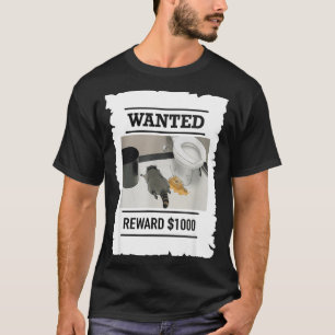 Lustiger betrunkener Waschbär gesucht Belohnung 10 T-Shirt