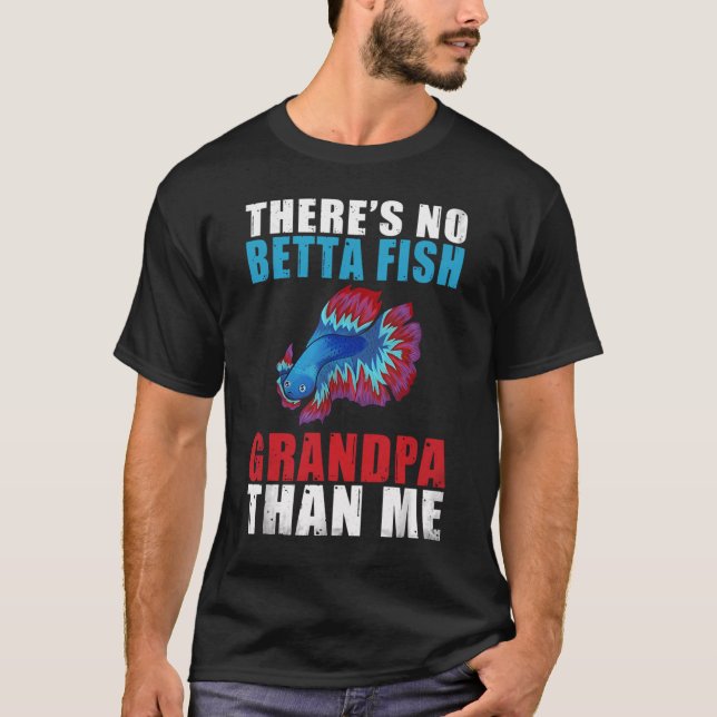 Lustiger Betta-Fisch Opa Pun - Bester Siamese Kamp T-Shirt (Vorderseite)