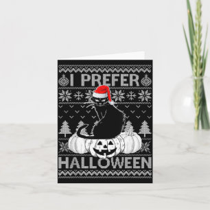 Lustiger Bevorzuge Halloween schwarze Katze hässli Karte