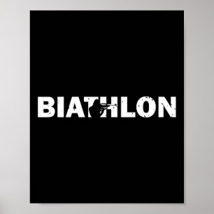 Lustiger Biathlon Biathlet Schiessen Skifahren Zie Poster