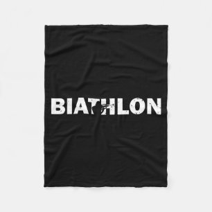Lustiger Biathlon Biathlet Schießski Ziel Fleecedecke