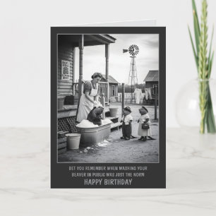 Lustiger Biber Geburtstag Karte