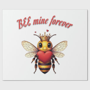 Lustiger Bienen-Wortspiel-Valentinstag Geschenkpapier