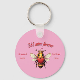 Lustiger Bienen-Wortspiel-Valentinstag Schlüsselanhänger