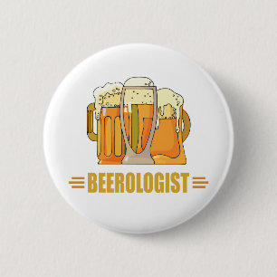 Lustiger Bier Bierologe Liebt Biertrinken Ale Button