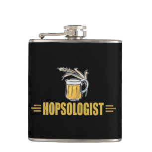 Lustiger Bier-Hopfenkundler Flachmann