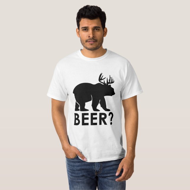 Lustiger Bier-Wortspiel-Gag-T - Shirt (Vorne ganz)