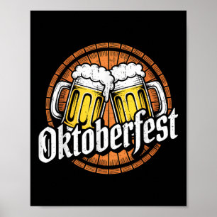 Lustiger Bierkrug Bayerisch Deutsche Party Männer Poster