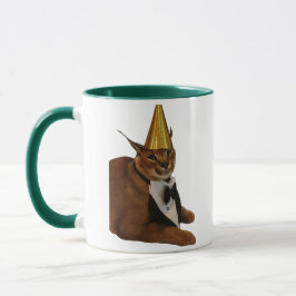 Lustiger Big Floppa Geburtstag Katzen-Meme-Doppelw Tasse