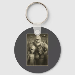 Lustiger Bigfoot, Alien, & Yeti Sasquatch Rock Schlüsselanhänger