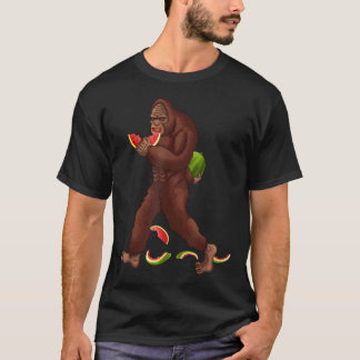 Lustiger Bigfoot Amp Wassermelonen Scheibe Sommer T-Shirt