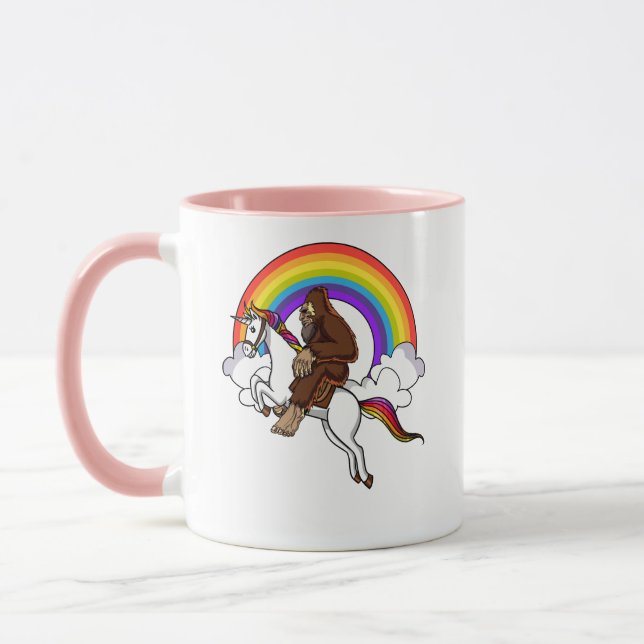 Lustiger Bigfoot, der magischen Einhorn-Regenbogen Tasse (Links)