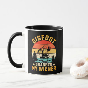 Lustiger Bigfoot hat meinen Wiener Kaffee gegriffe Tasse
