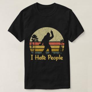 Lustiger Bigfoot, ich hasse Menschen, Vintage-Desi T-Shirt