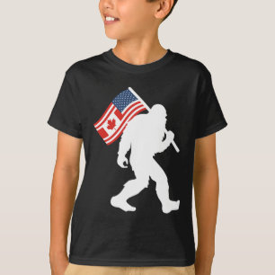 Lustiger Bigfoot Kanada Der 51 Staat Trump Kanada T-Shirt