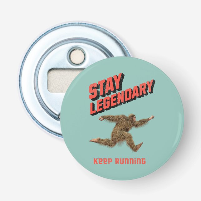 Lustiger Bigfoot Laufmotivation Flaschenöffner (Vorderseite)