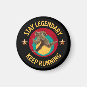 Lustiger Bigfoot Laufmotivation Magnet