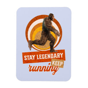 Lustiger Bigfoot Laufmotivation Magnet