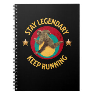 Lustiger Bigfoot Laufmotivation Notizblock